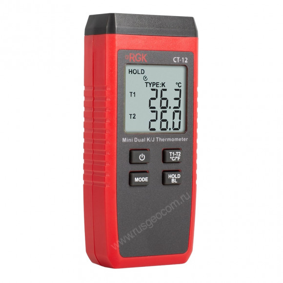 Термометр RGK CT-12 с погружным зондом температуры TR-10W с поверкой