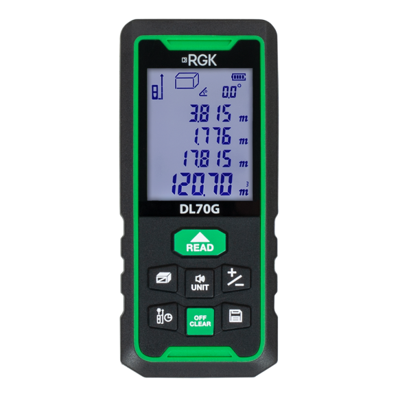 Лазерный дальномер RGK DL70G - зеленый луч