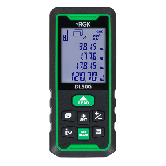 Лазерный дальномер RGK DL50G - зеленый луч Лазерный дальномер RGK DL50G - зеленый луч