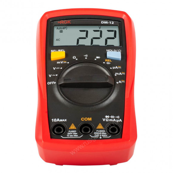 Цифровой мультиметр RGK DM-12 с поверкой Цифровой мультиметр RGK DM-12 с поверкой