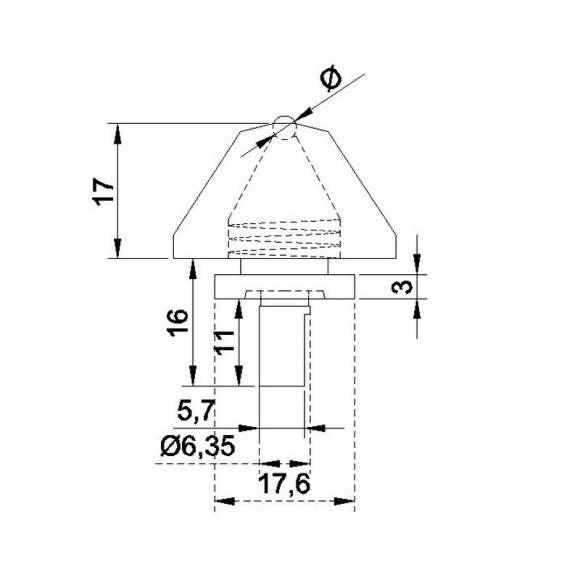 Наконечник шариковый к твердомеру Бринелль Наконечник шариковый к твердомеру Бринелль