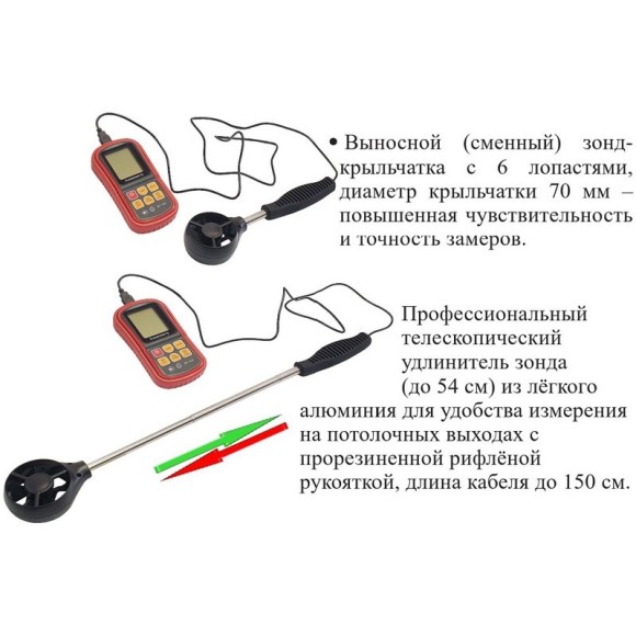 Анемометр с зондом-крыльчаткой В7-А9