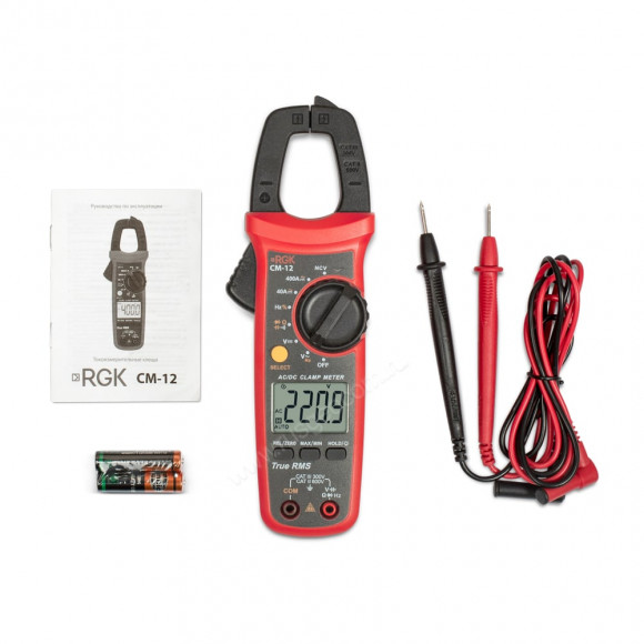 Токоизмерительные клещи RGK CM-20 с поверкой Токоизмерительные клещи RGK CM-20 с поверкой