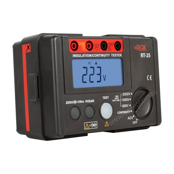 Мегаомметр RGK RT-25 с поверкой Мегаомметр RGK RT-25 с поверкой