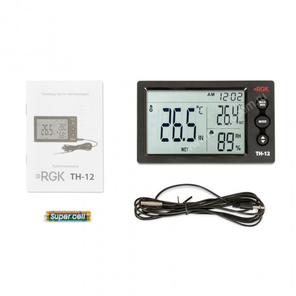 Термогигрометр RGK TH-12 с поверкой Термогигрометр RGK TH-12 с поверкой